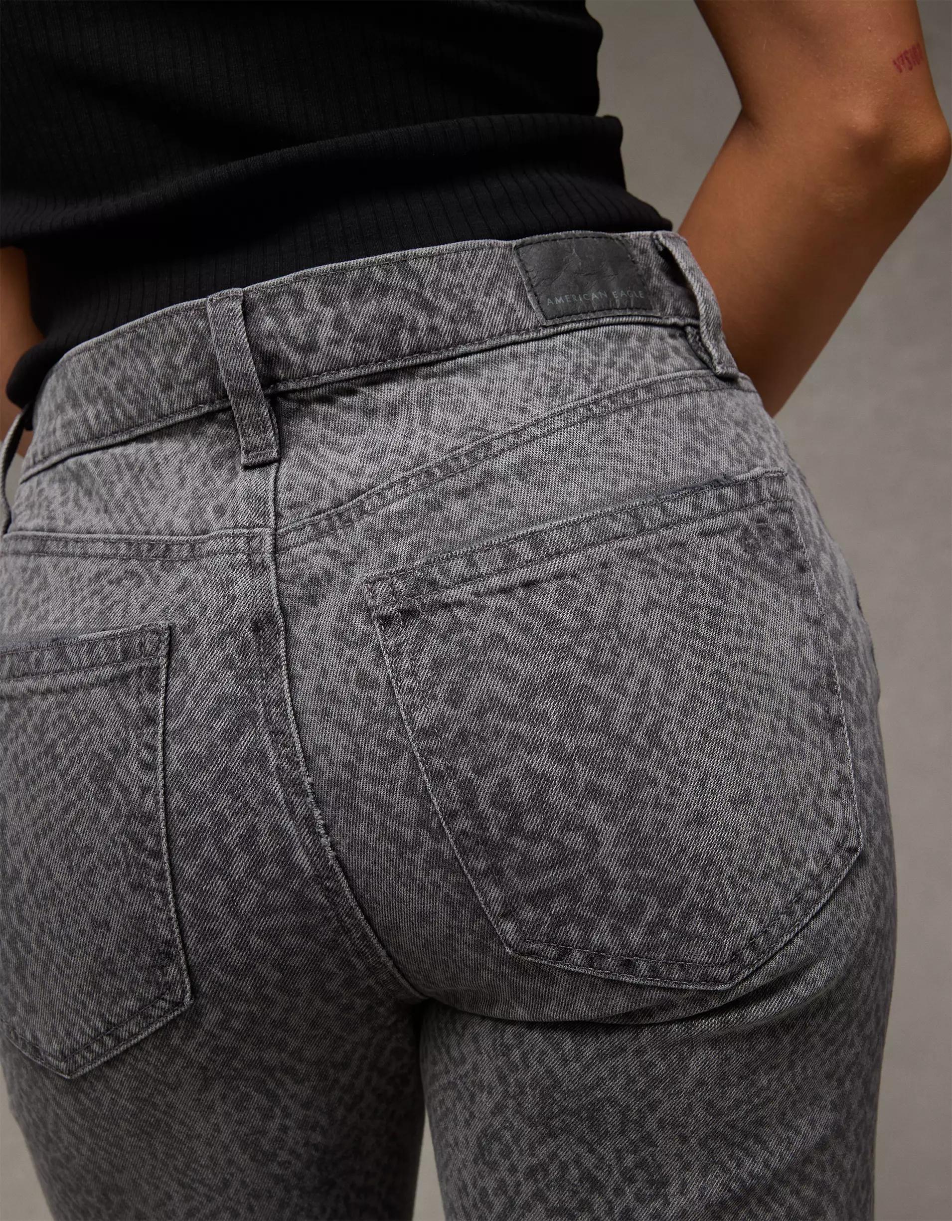 AE Stretch Snake Print High-Waisted Stovepipe Jean Product Image