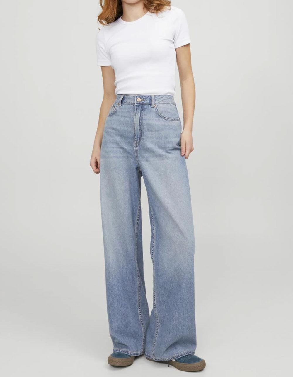 JJXX Tokyo Womens Wide Leg High Rise Jeans - LIGHT WASH Product Image