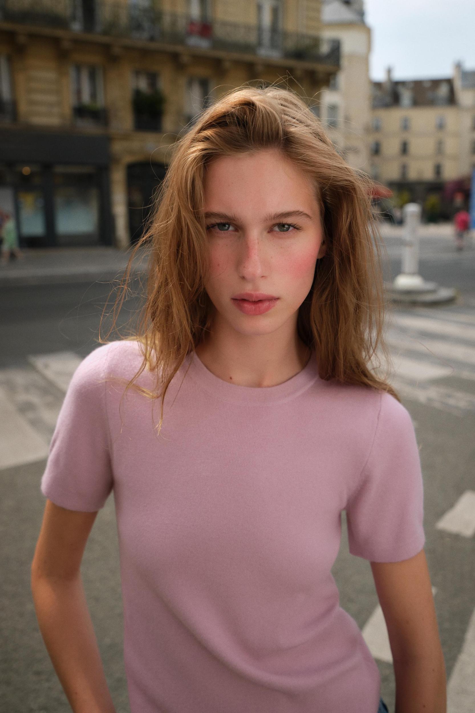 SHORT SLEEVE SOFT-TOUCH KNIT JUMPER Product Image