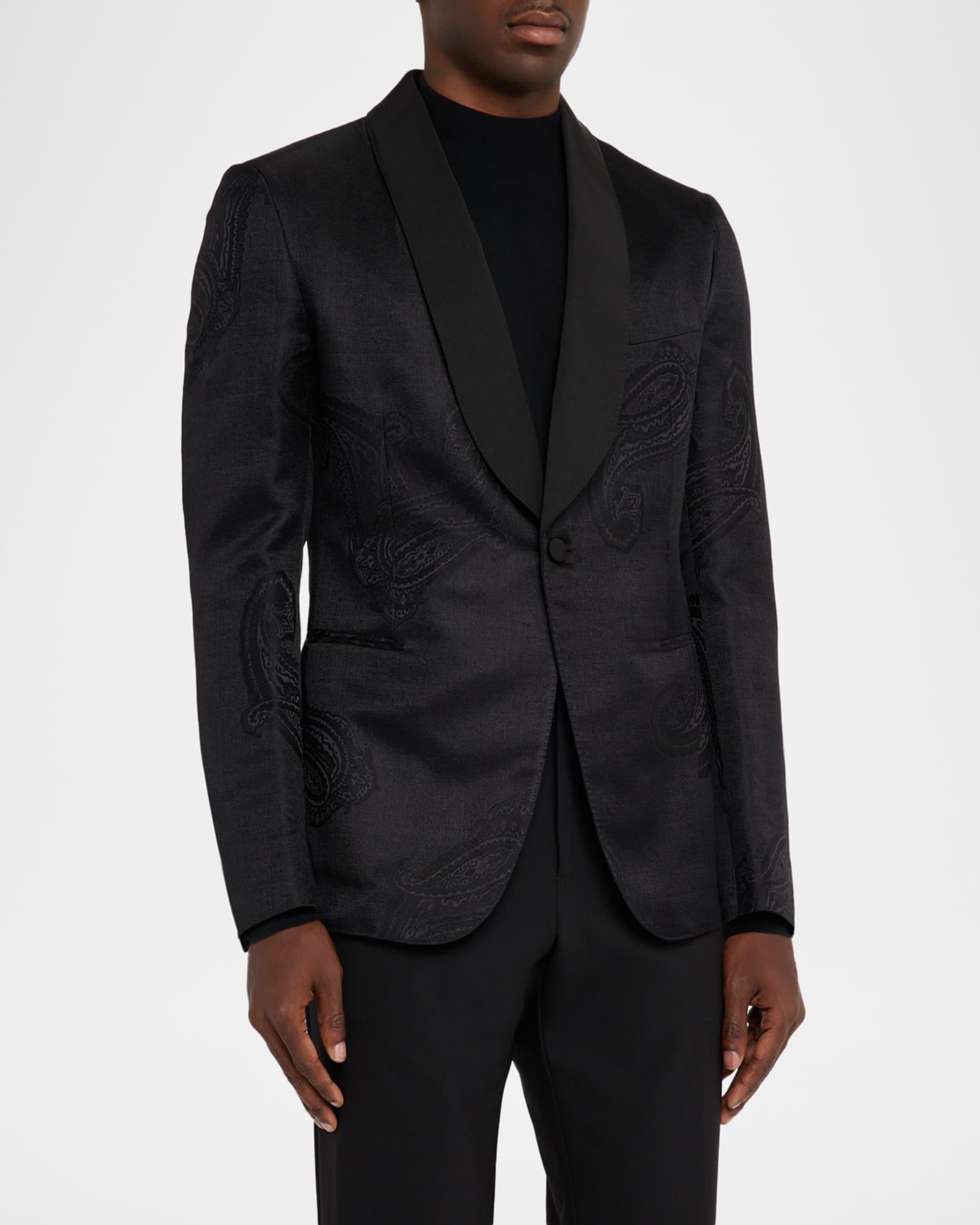 Men's Paisley Jacquard Single-Breasted Blazer Product Image