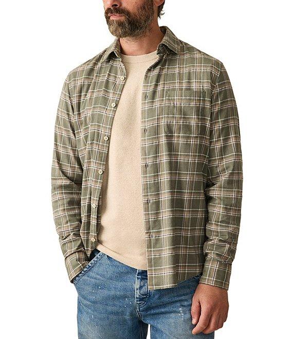 Faherty Coastline Knit Long Sleeve Woven Shirt Product Image
