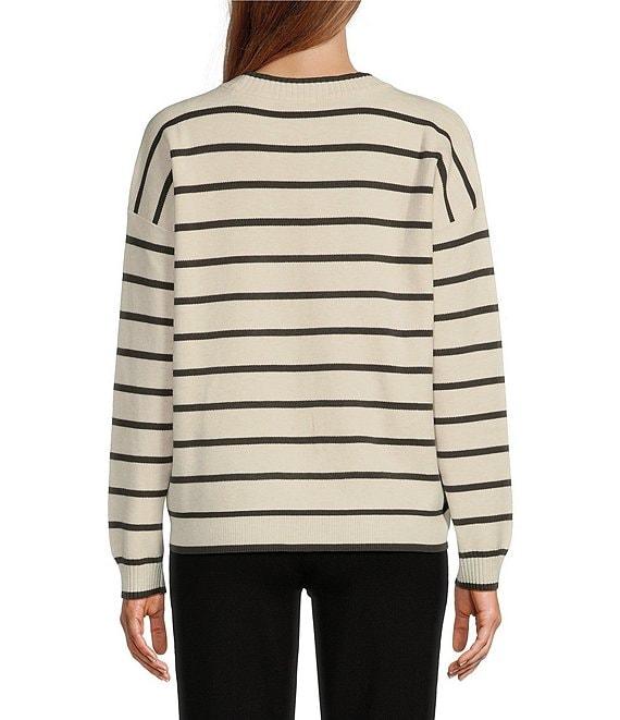 Splendid x Cella Jane Blog Knit Crew Neck Long Sleeve Front Seam Sweater Product Image