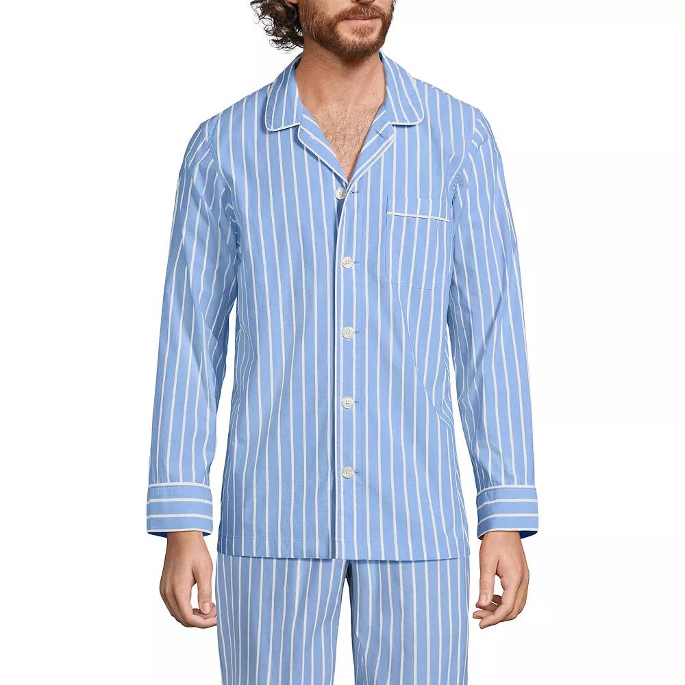 Men's Lands' End Broadcloth Pajama Sleep Shirt,  Product Image