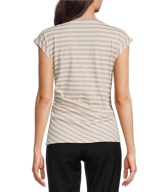 BOSS By Hugo Boss Epka Striped Print Crew Neck Sleeveless Top Product Image