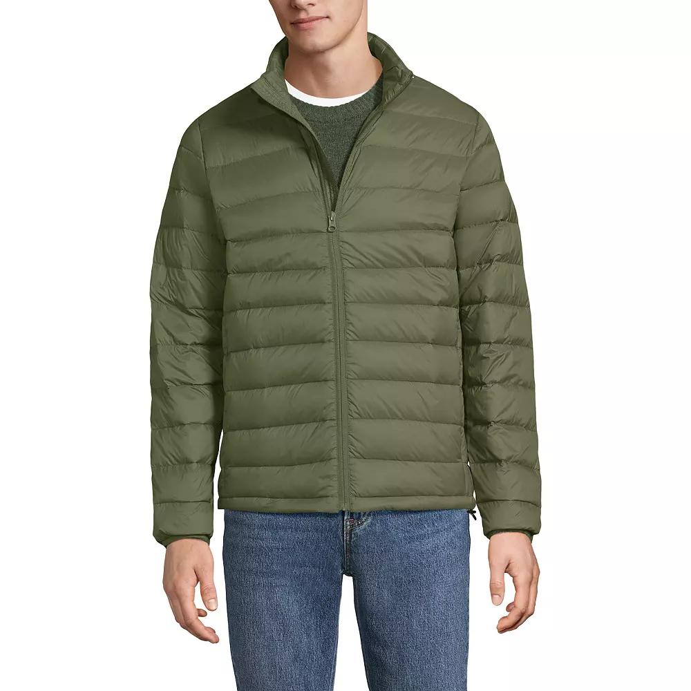 Men's Lands' End Wanderweight Down Mockneck Puffer Jacket,  Product Image