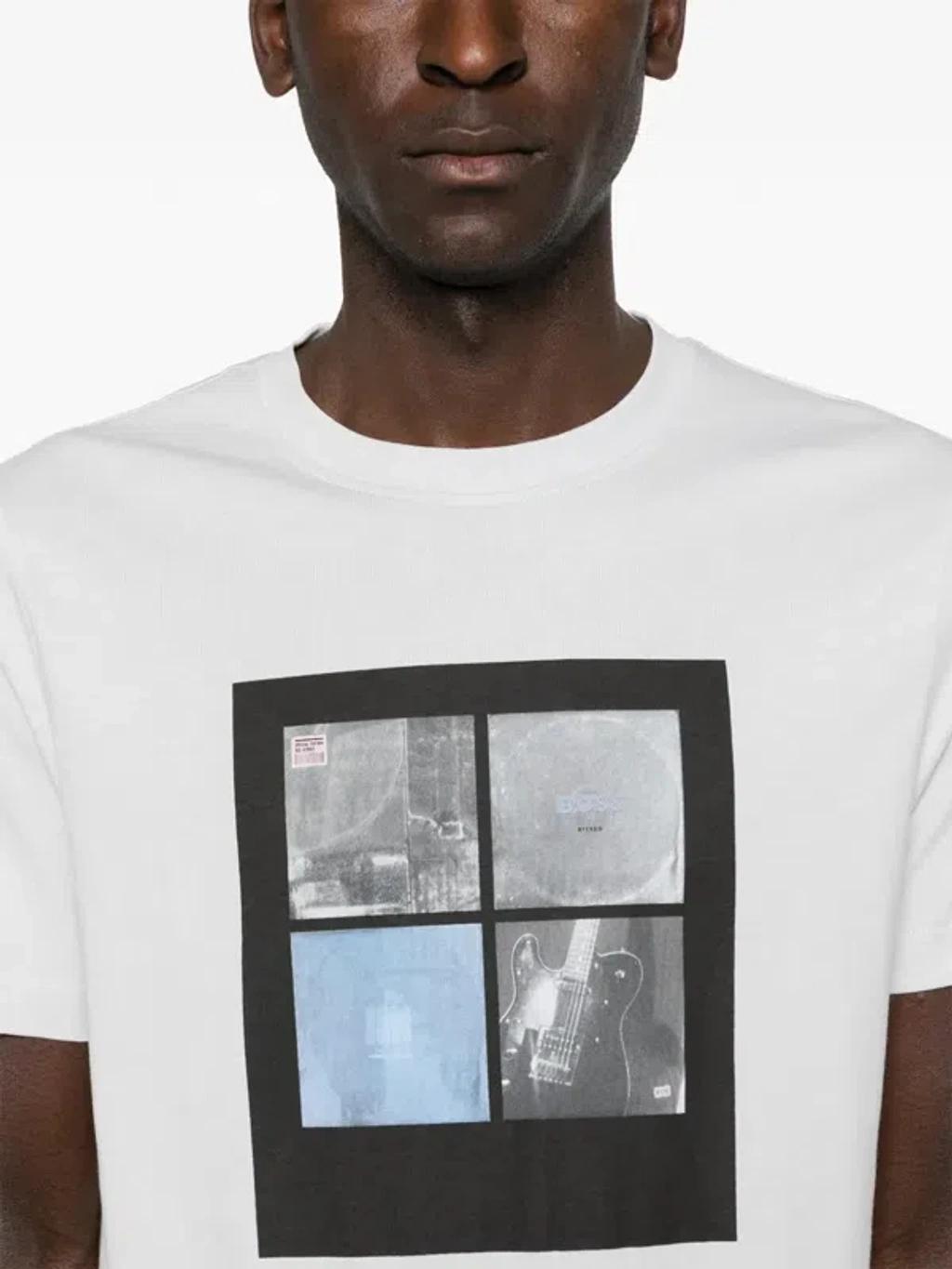 HUGO BOSS Graphic-print T-shirt In White Product Image