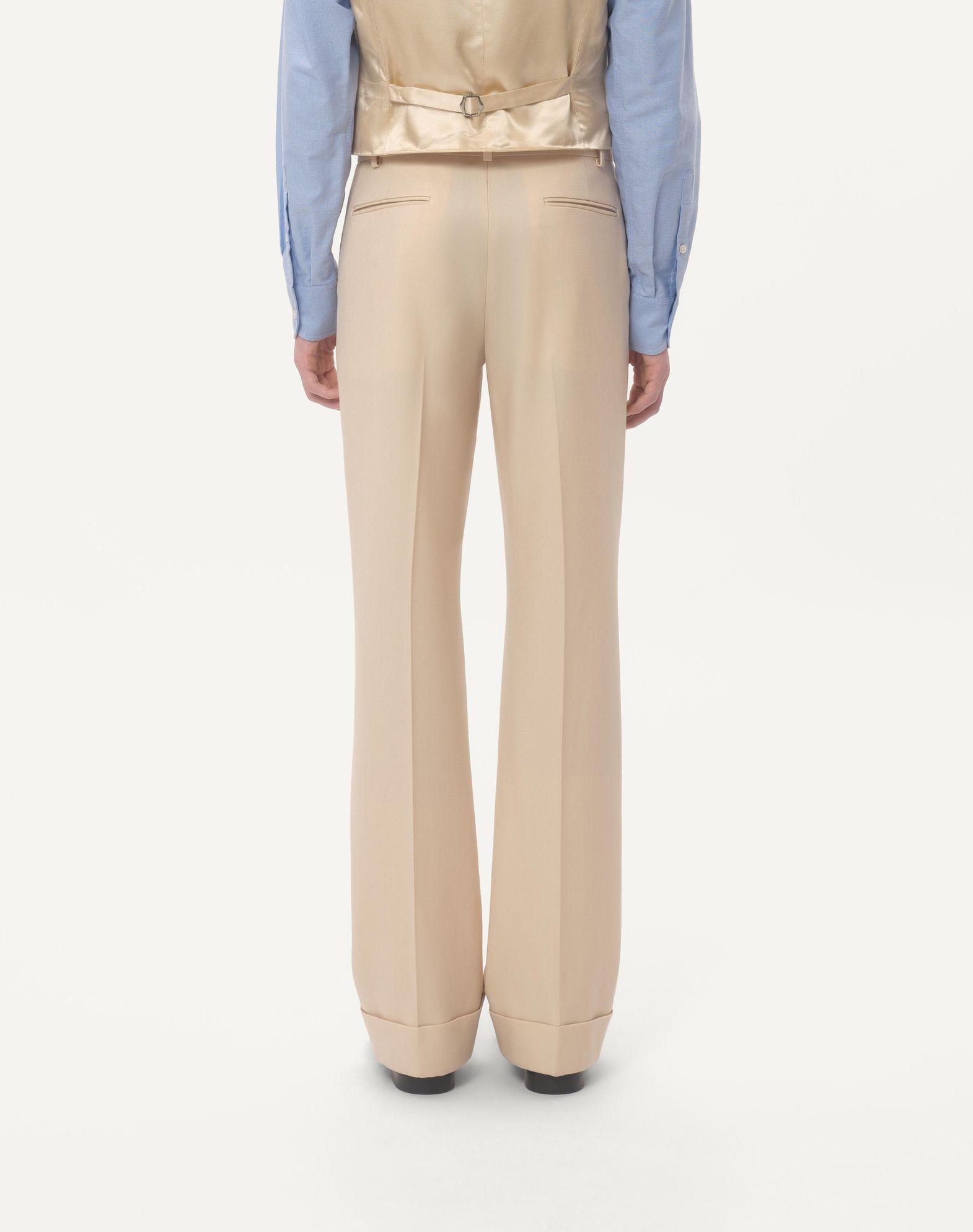 Wool Gabardine Pants With Turn-Ups Product Image