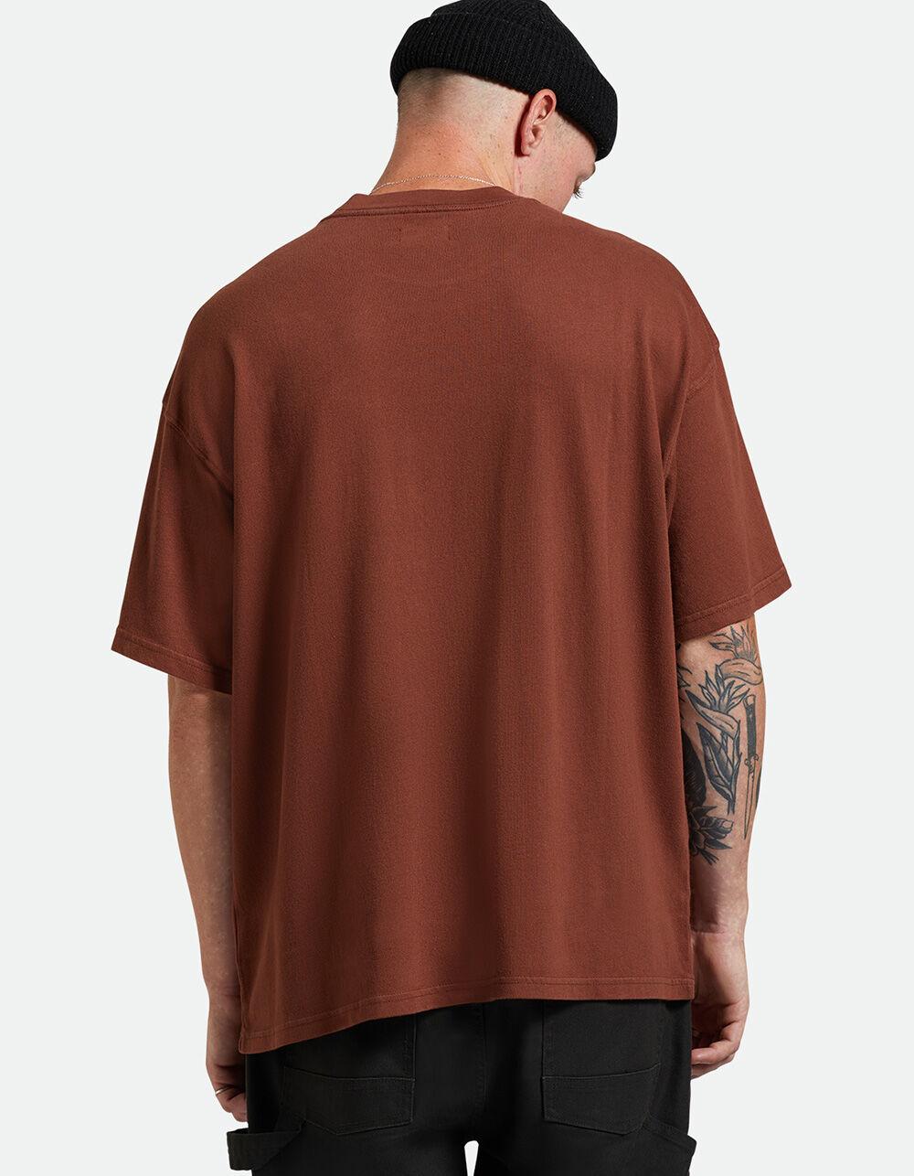 BRIXTON Quality Goods Mens Relaxed Knit Shirt - BROWN Product Image