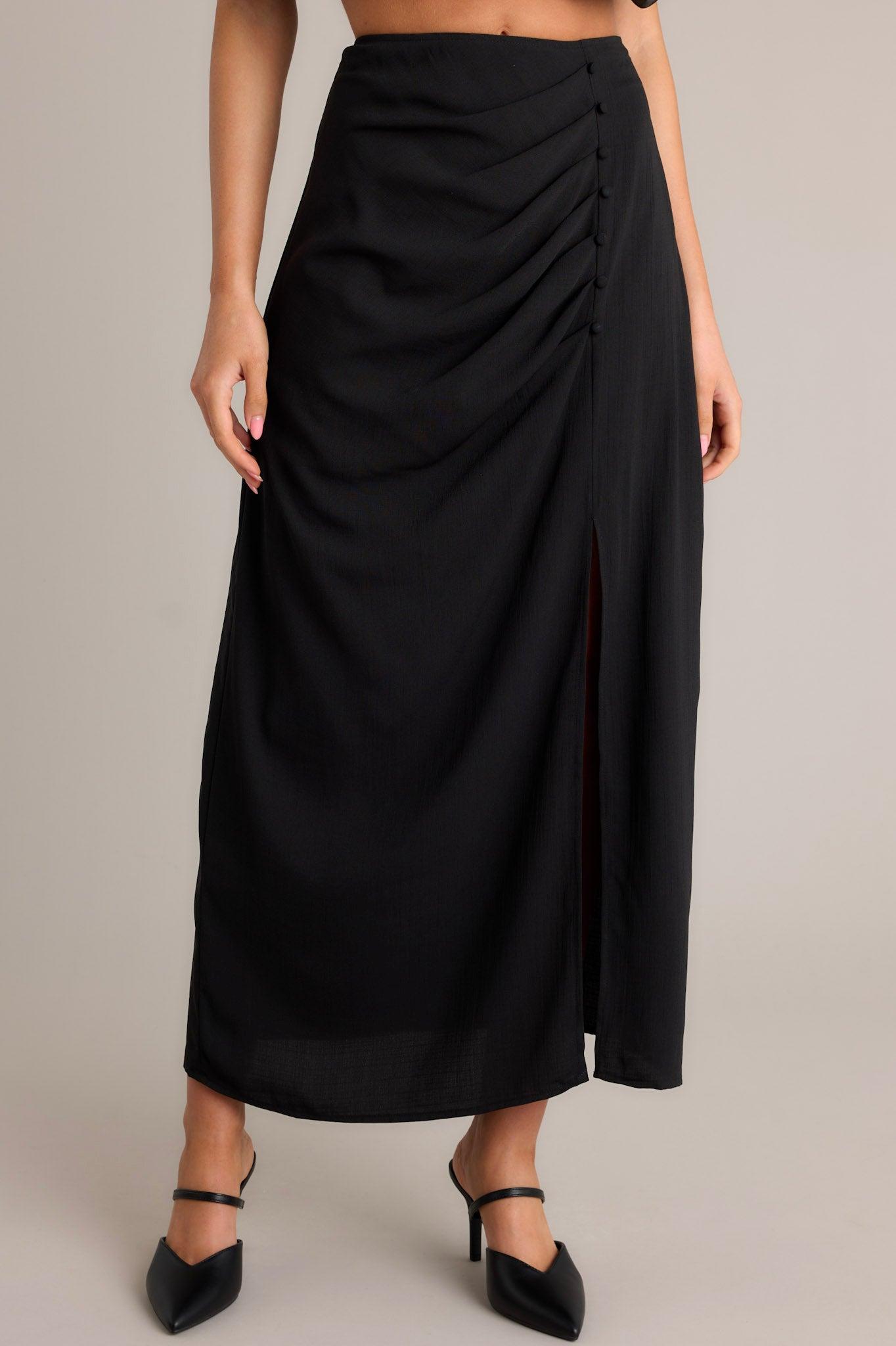 Nocturne Niche Black Midi Skirt Product Image