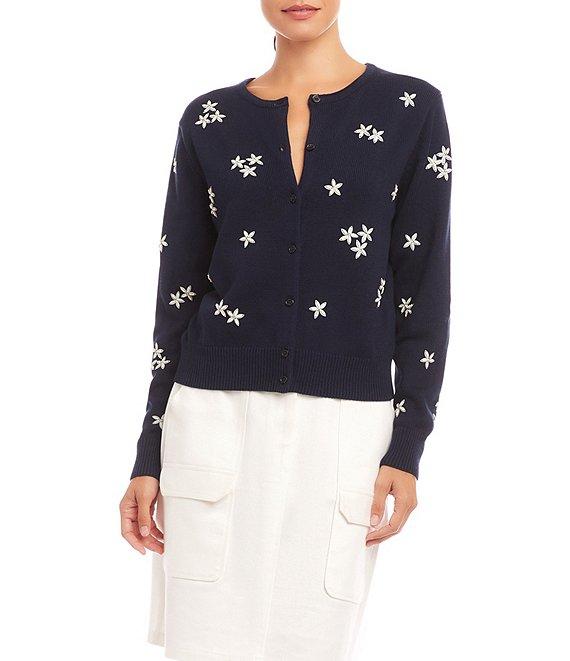 Karen Kane Embellished Flower Cardigan Product Image
