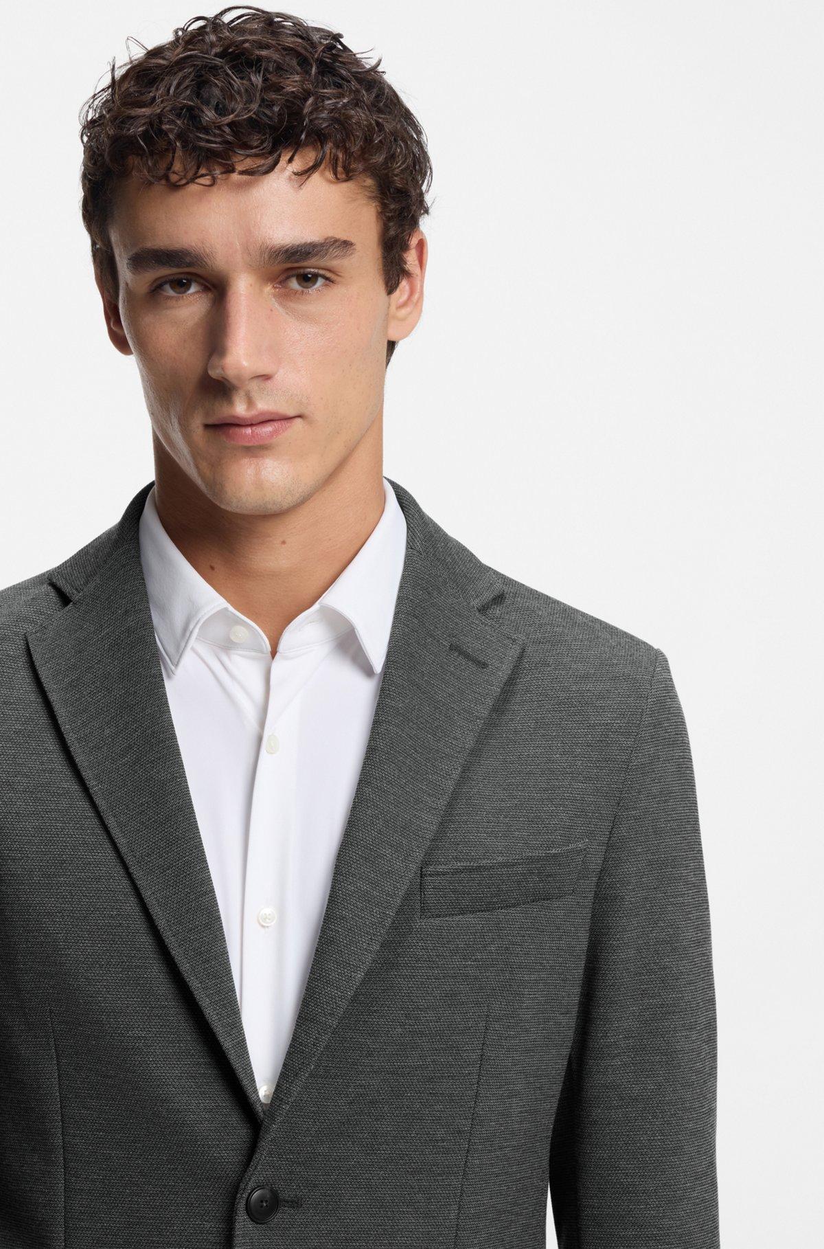 Slim-fit jacket in performance-stretch fabric Product Image