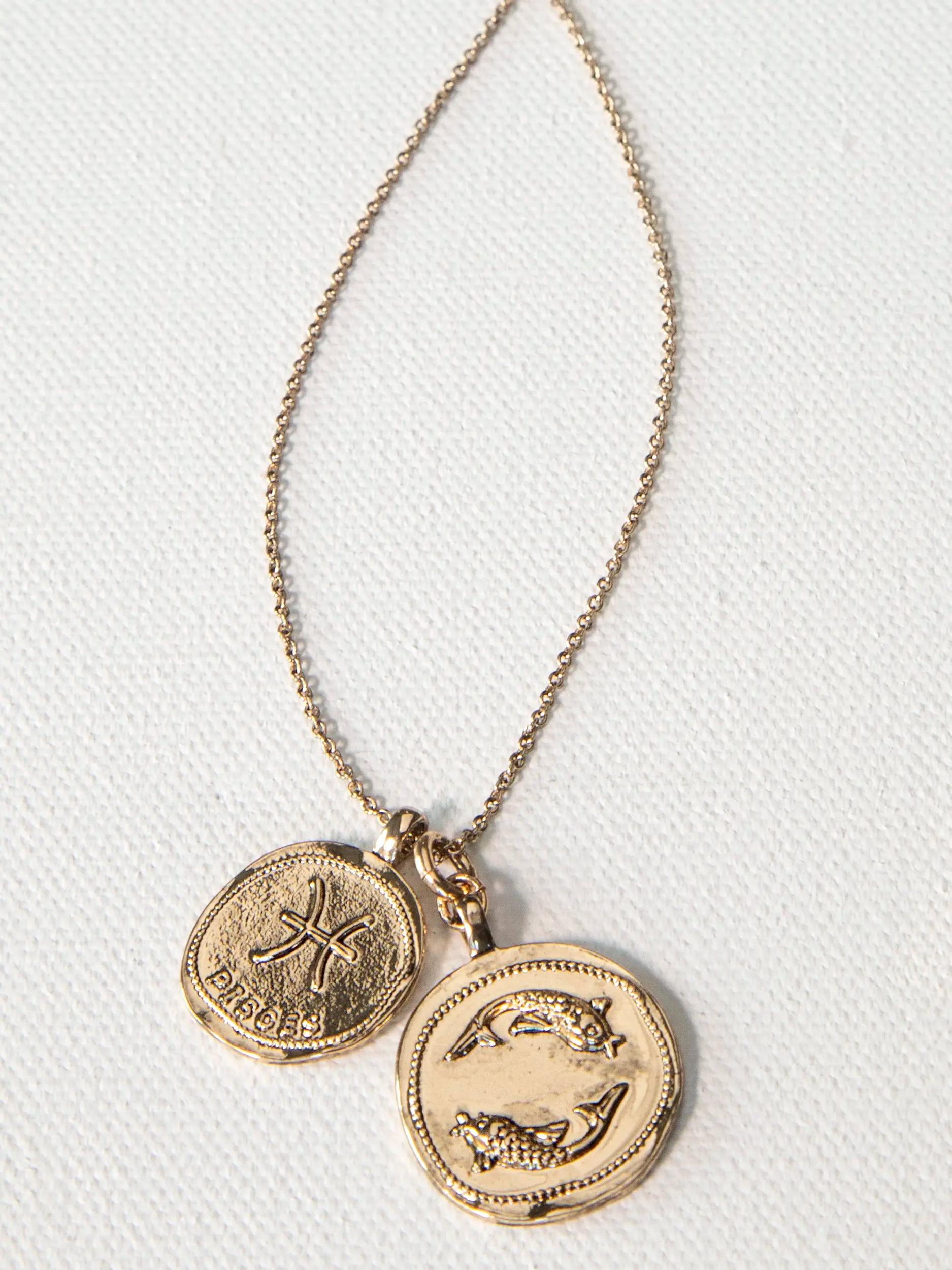 Zodiac Coin Necklace - Capricorn Product Image
