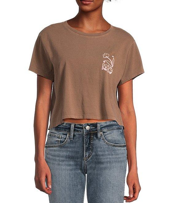 Roxy Graphic Short Sleeve Cropped Graphic T-Shirt Product Image