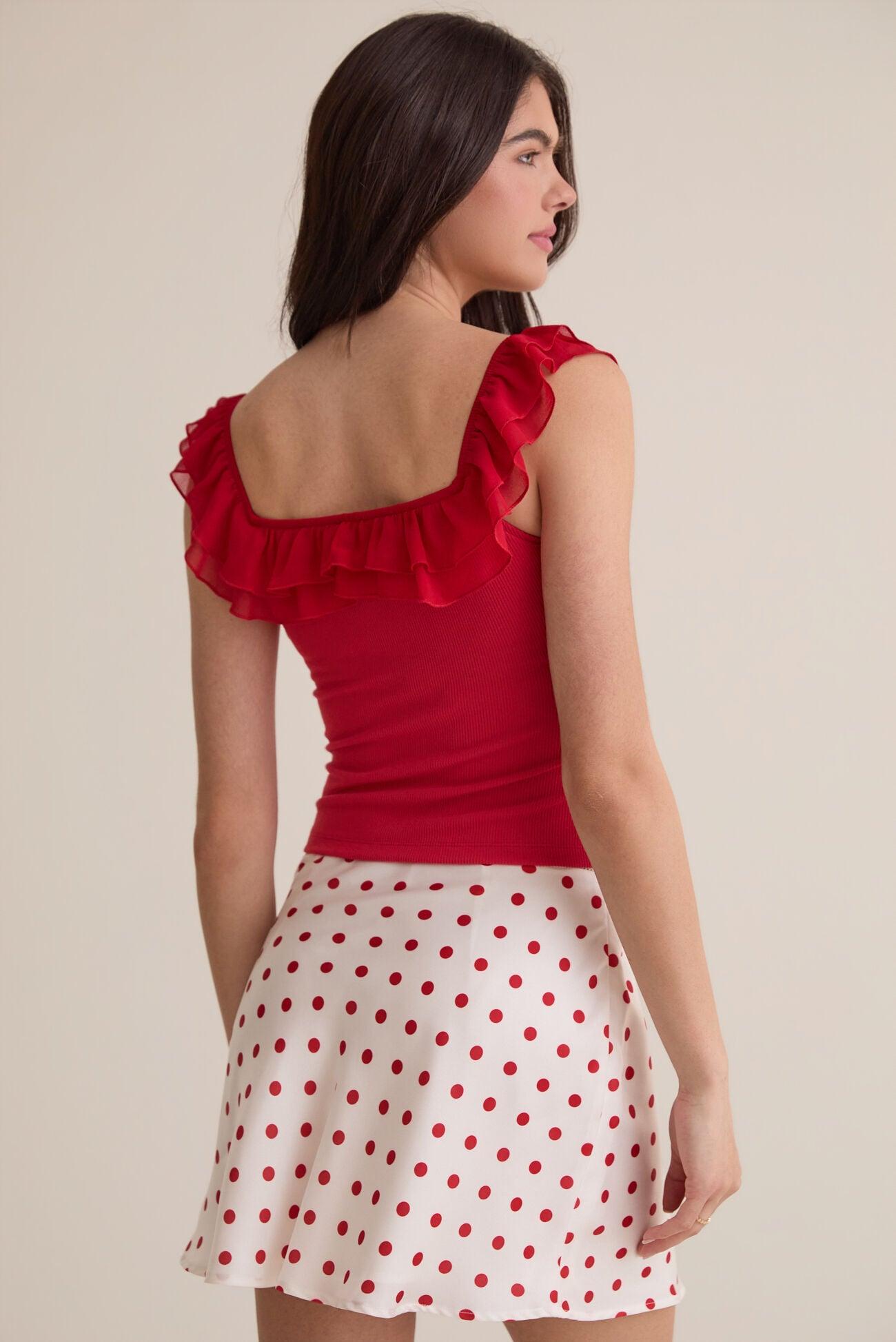 Josie Flutter Sleeve Tank Product Image