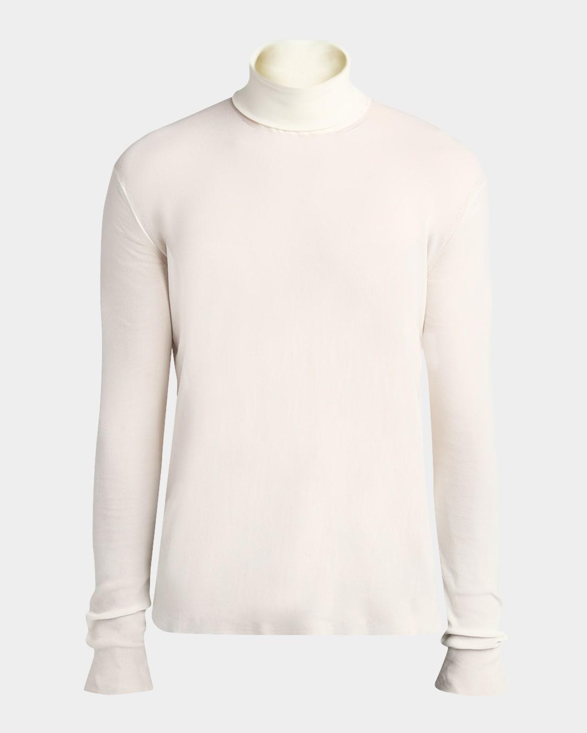 Mens Cotton Jersey Turtleneck Sweater Product Image