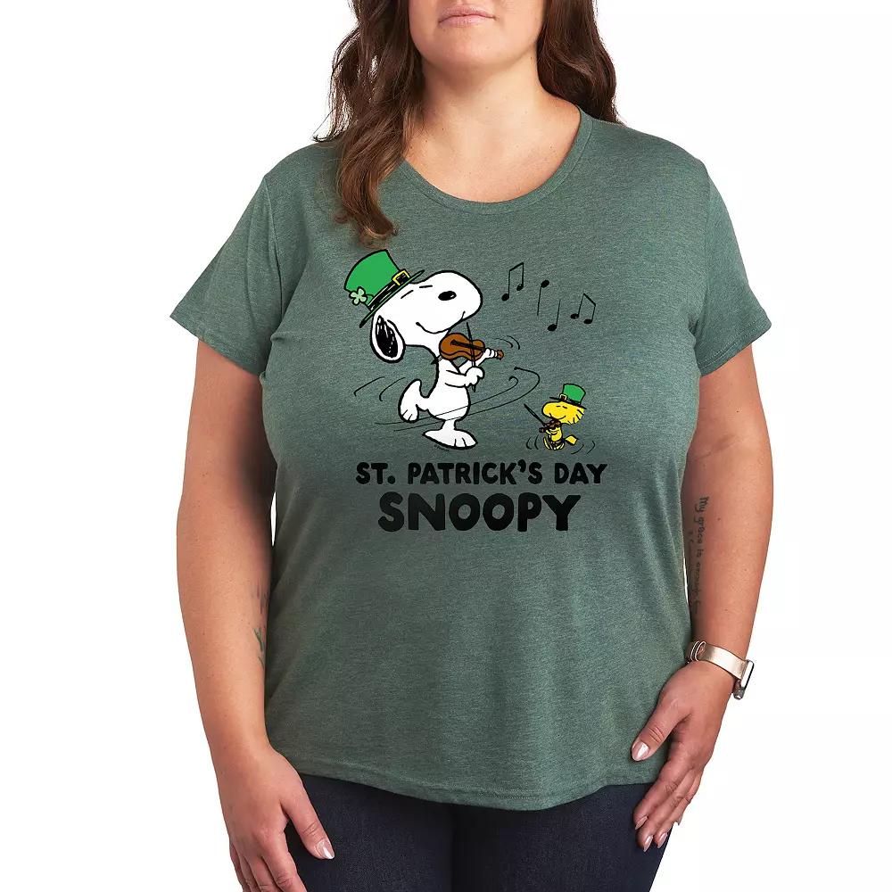 Plus Peanuts St. Patrick's Day Snoopy Graphic Tee, Women's,  Product Image