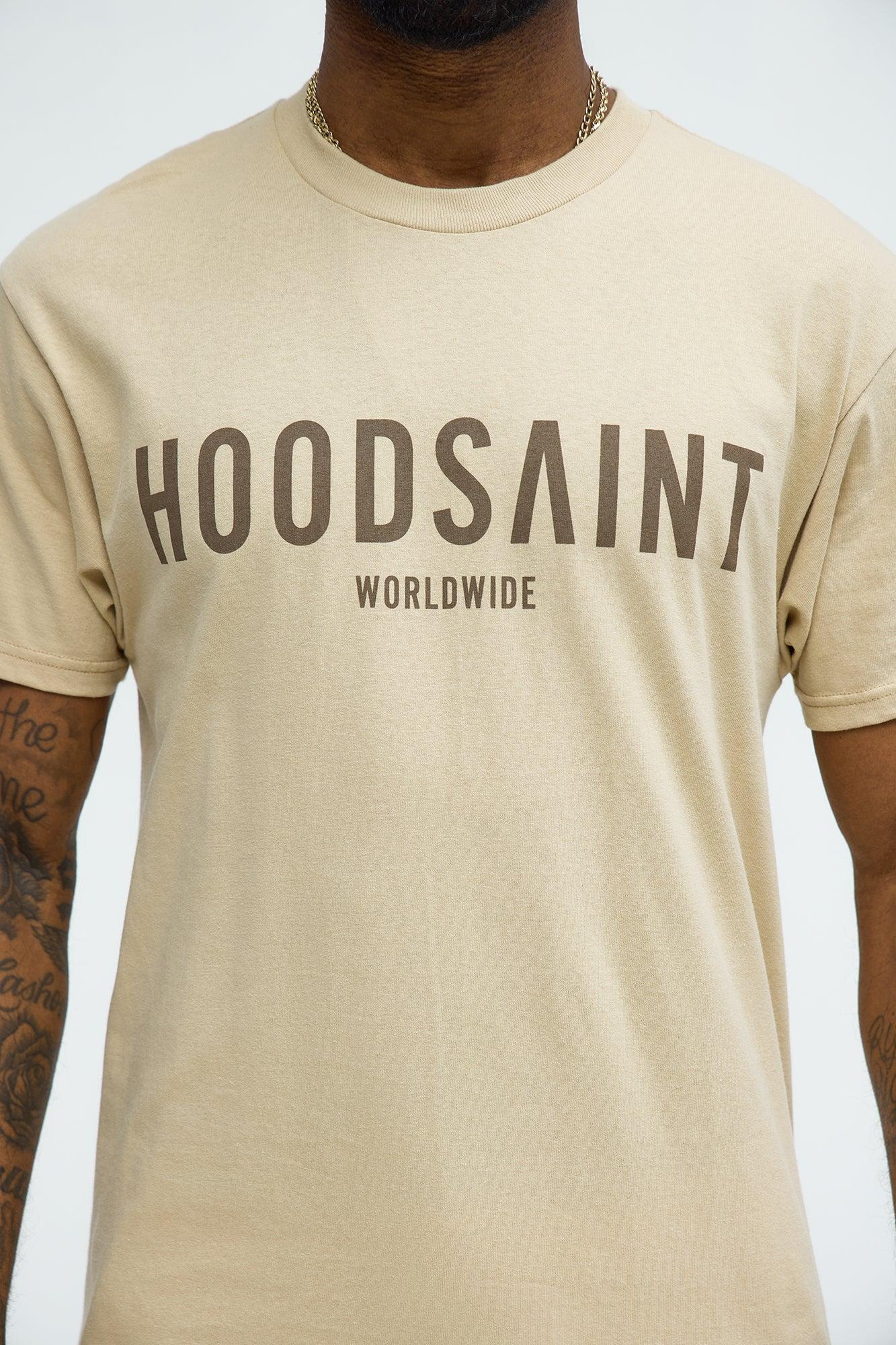HOODSAINT Worldwide Short Sleeve Tee - Sand Product Image