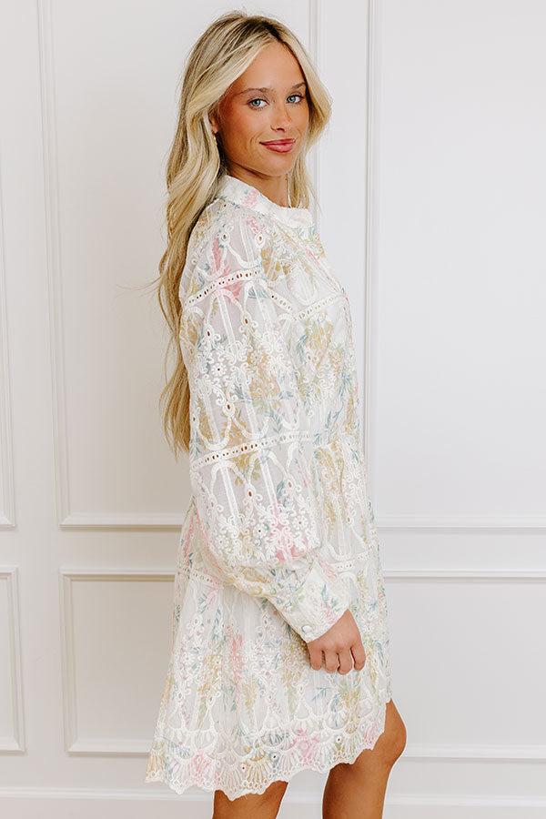 Honey Haze Floral Eyelet Mini Dress Product Image