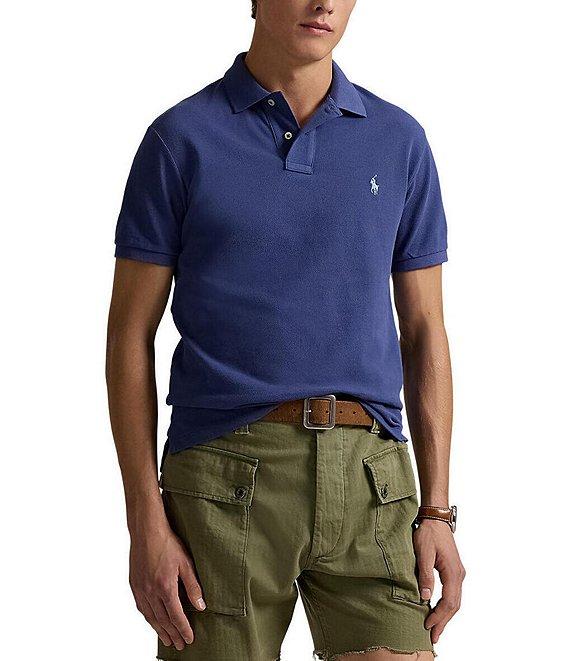 Polo Ralph Lauren Custom Slim Fit Solid Mesh Polo Shirt Product Image