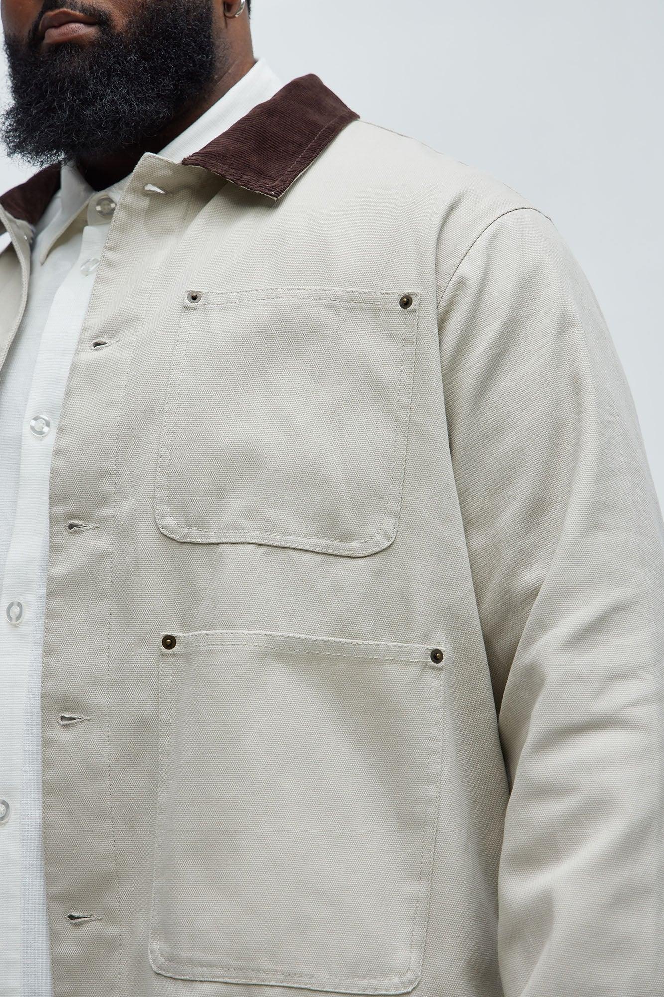Alexander Utility Canvas Chore Jacket - Off White Product Image