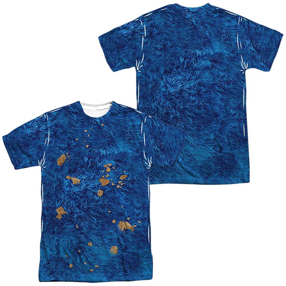 Mens Sesame Street Cookie Monster Costume Sublimated Graphic Tee Product Image
