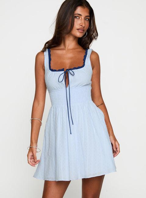 Natilda Mini Dress Blue Product Image
