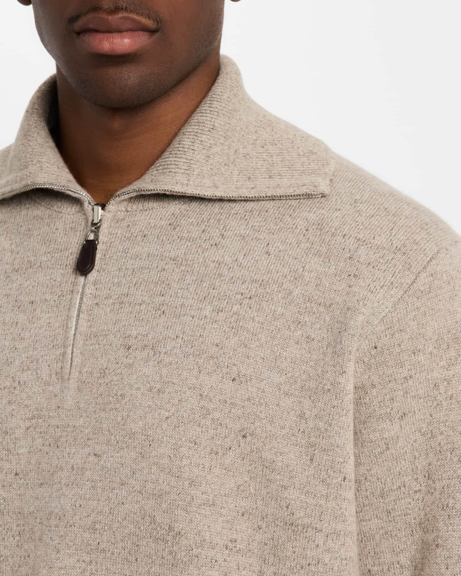 Men's Feriolo Linen and Cashmere Half-Zip Sweater Product Image