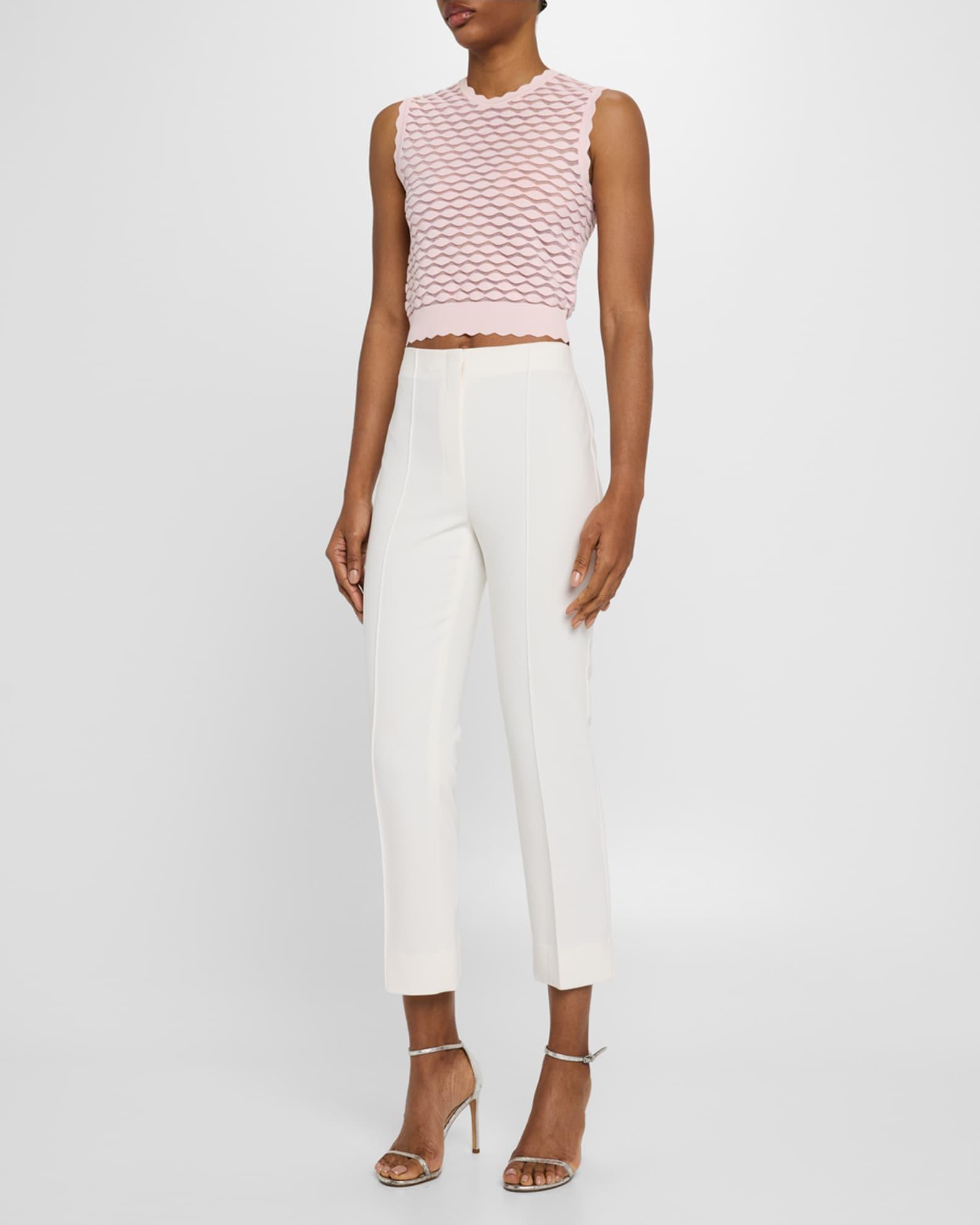 Scallop Knit Corp Tank Top Product Image