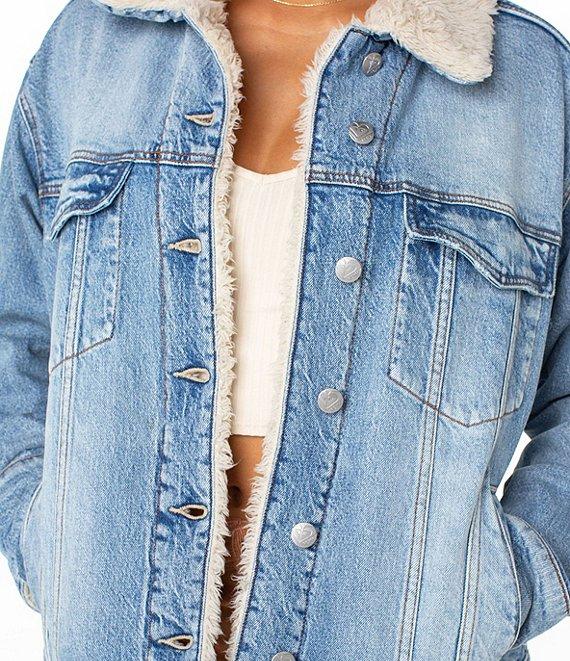 Roxy So Amped Sherpa Lined Denim Jacket Product Image
