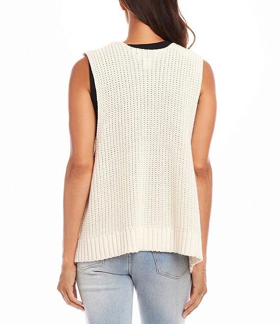 Karen Kane Open Knit Sweater Vest Product Image
