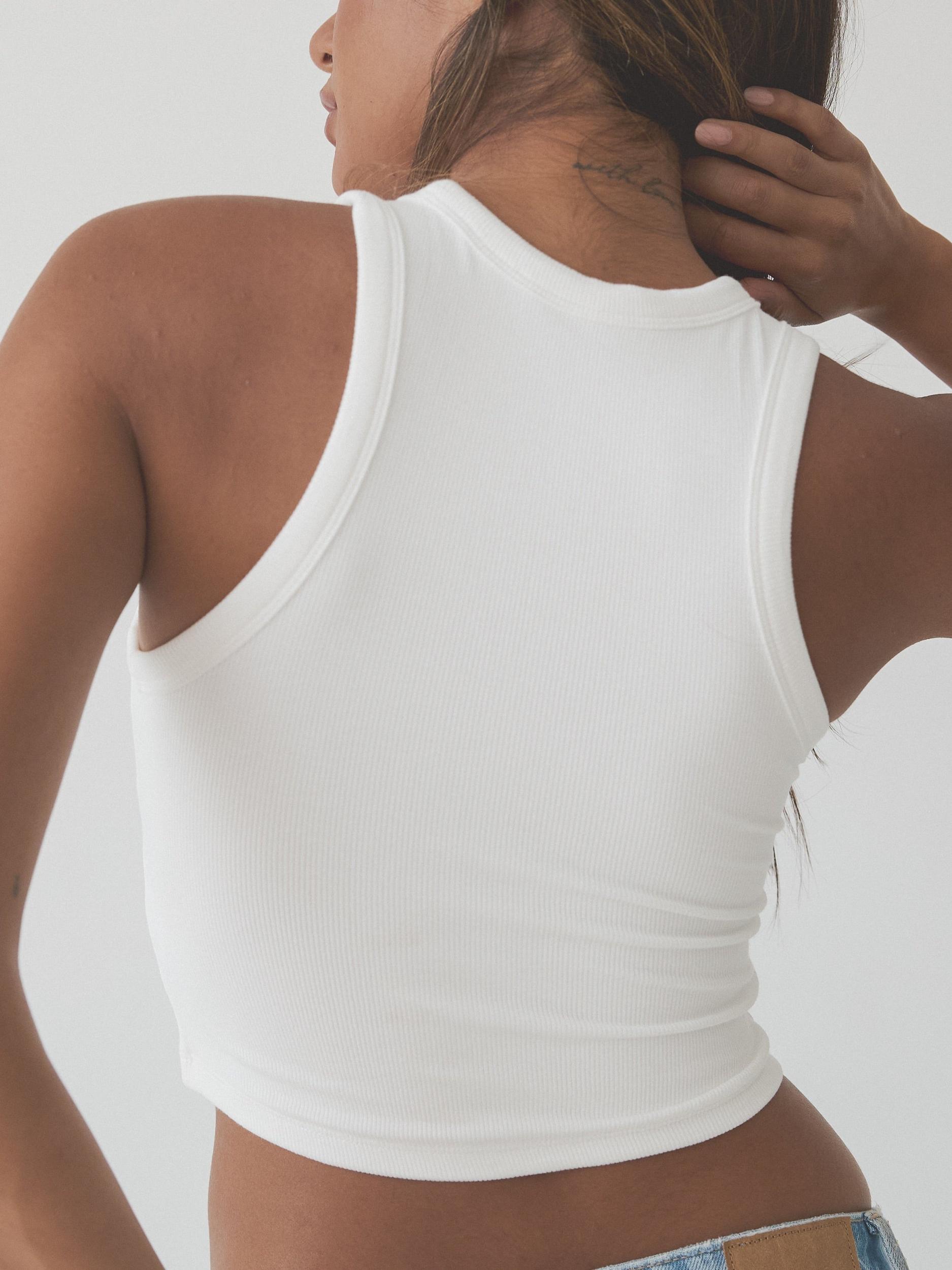 Chunky Binding Ribbed High Neck Brami (Crop) Product Image