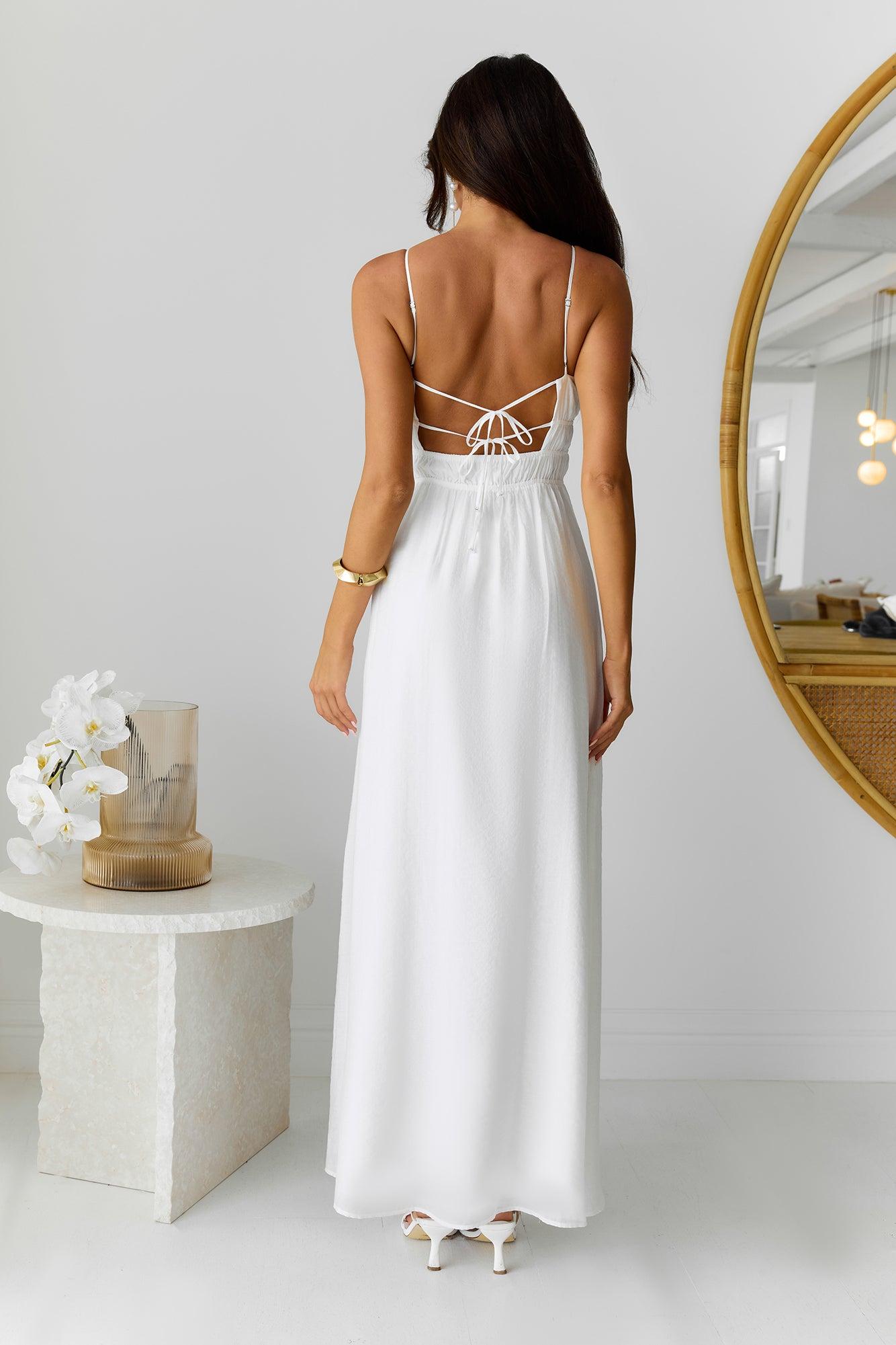 Chic Hideaway Maxi Dress White Product Image