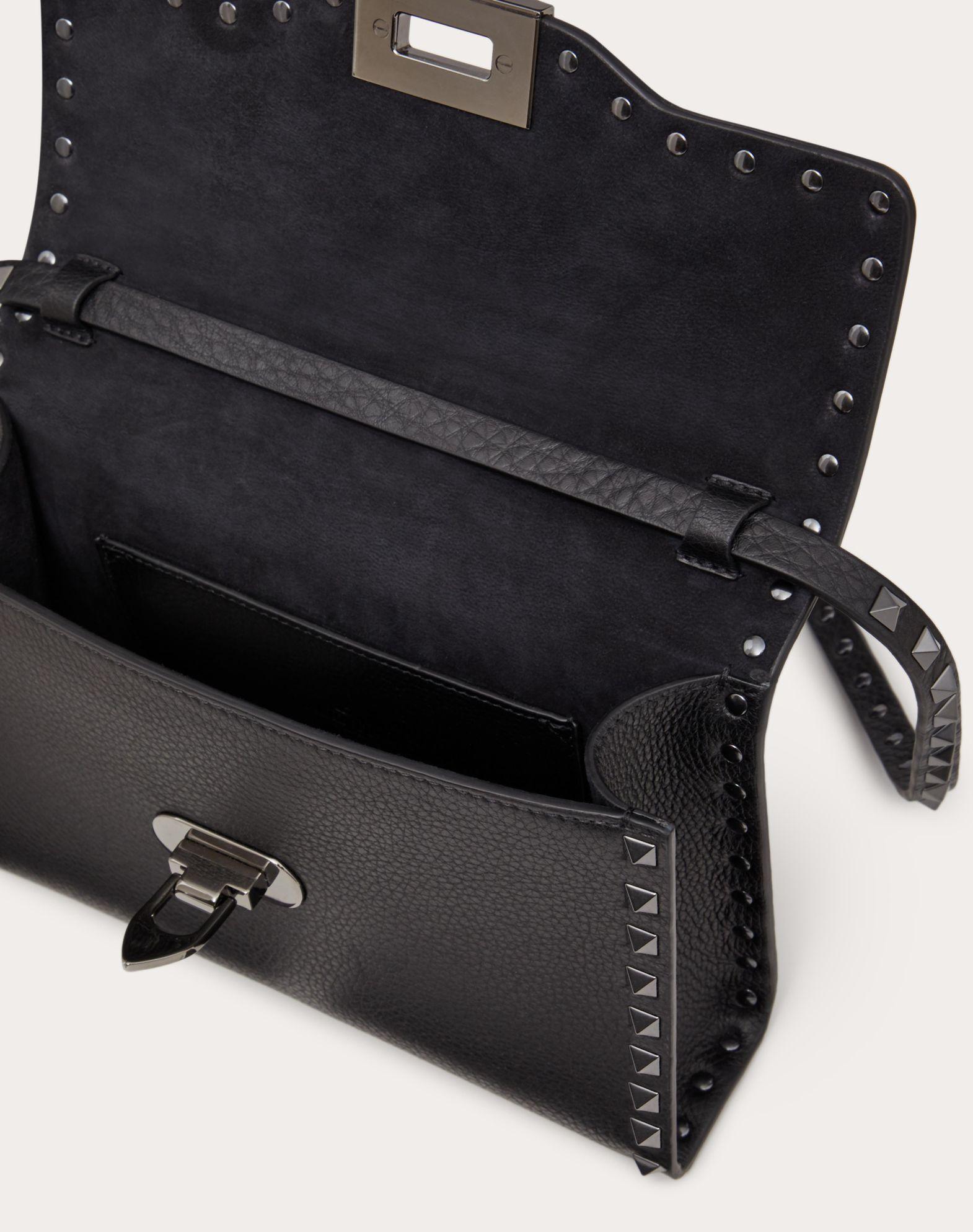 Small Rockstud Grainy Calfskin Crossbody Bag Product Image