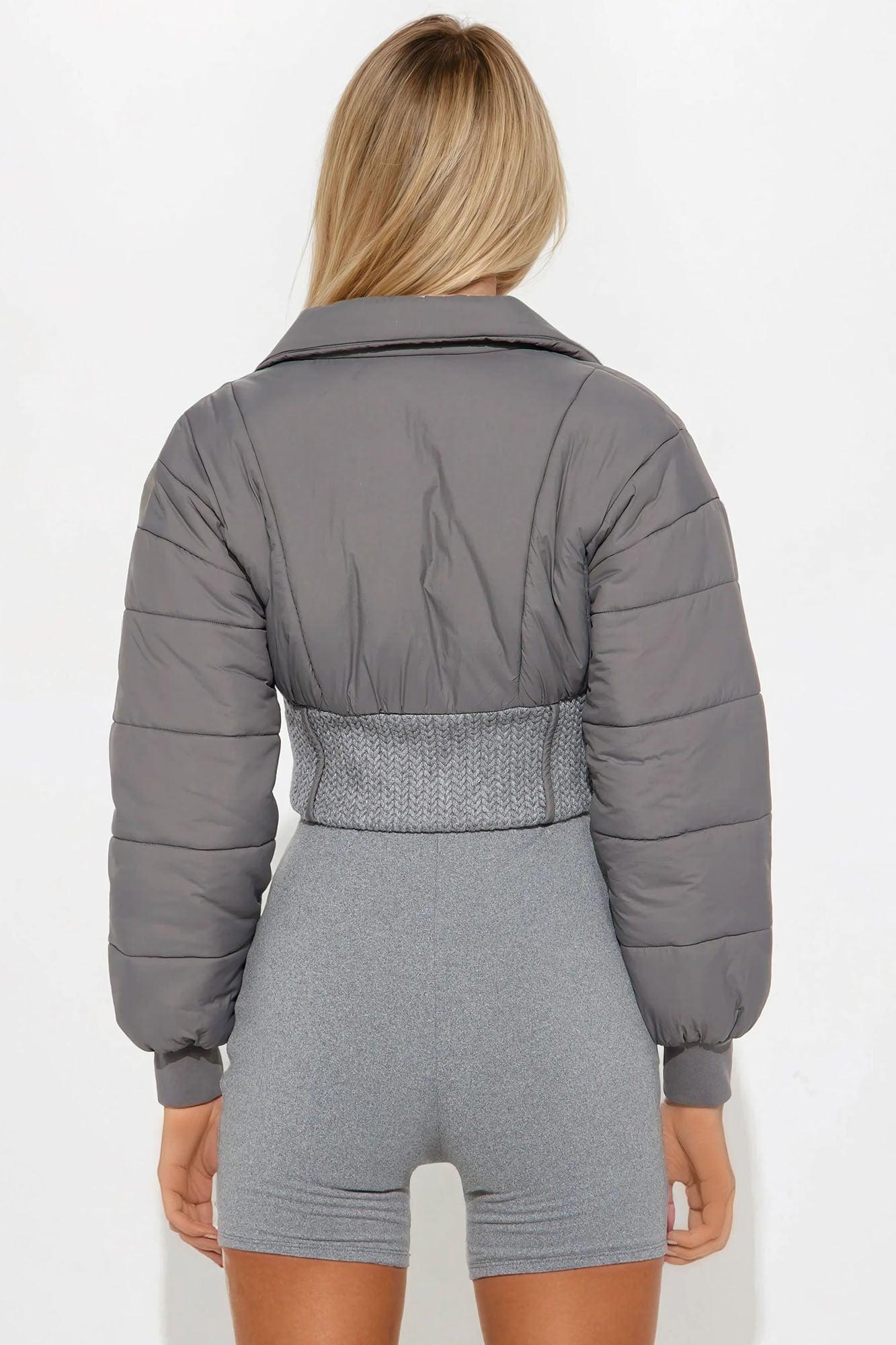 Miss Thing Puffer Coat - Charcoal Product Image