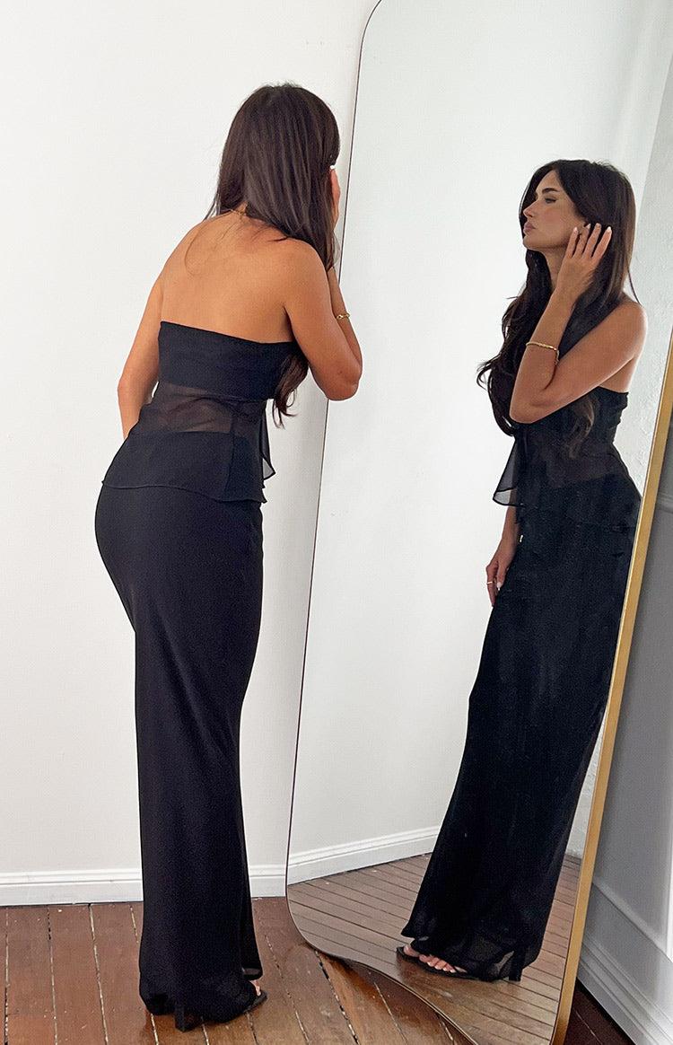 Jacqulin Black Maxi Skirt Product Image