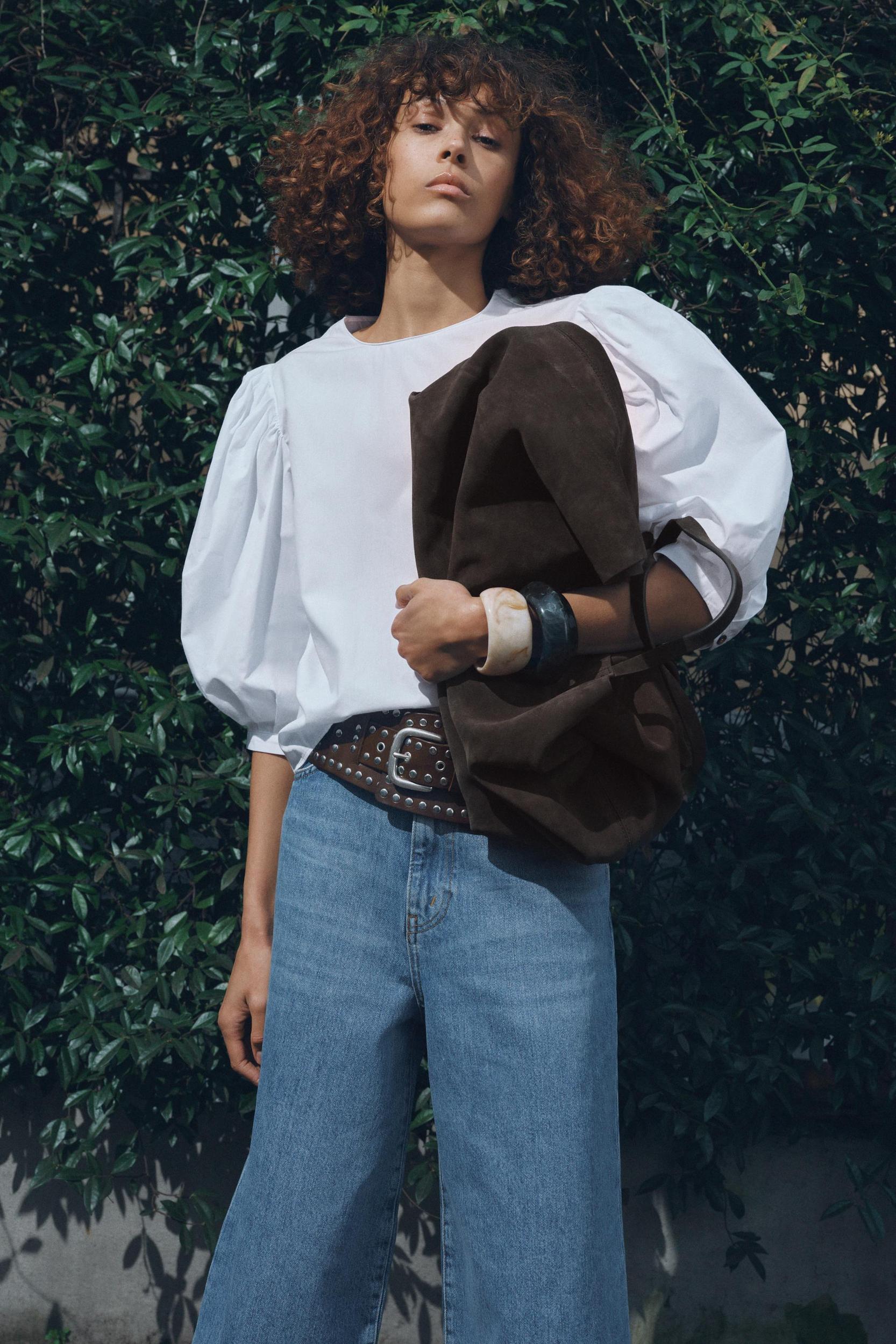 POPLIN SHIRT ZW COLLECTION Product Image