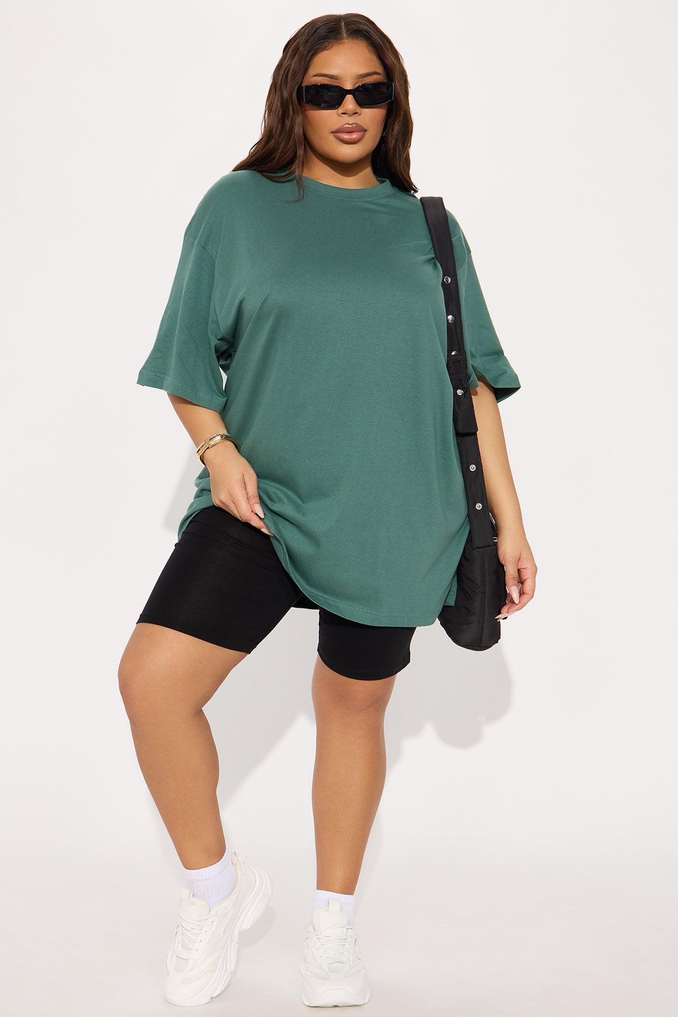 The Oversized Boyfriend Tee - Hunter Product Image