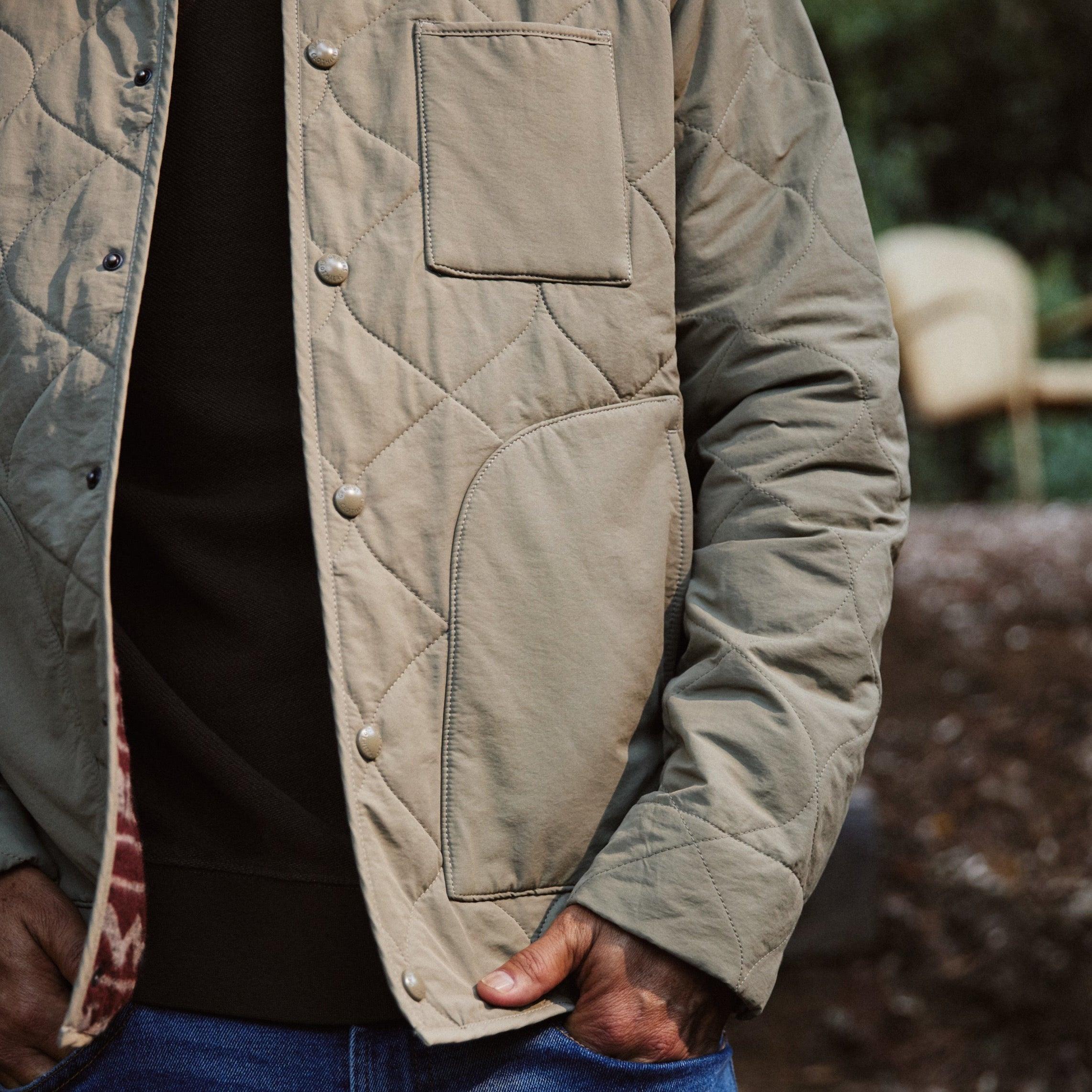 New Daines Quilted Bomber - Dusty Olive Product Image