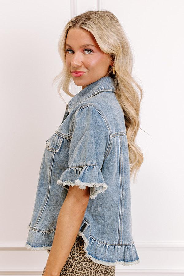 Picture Perfect Denim Top Product Image