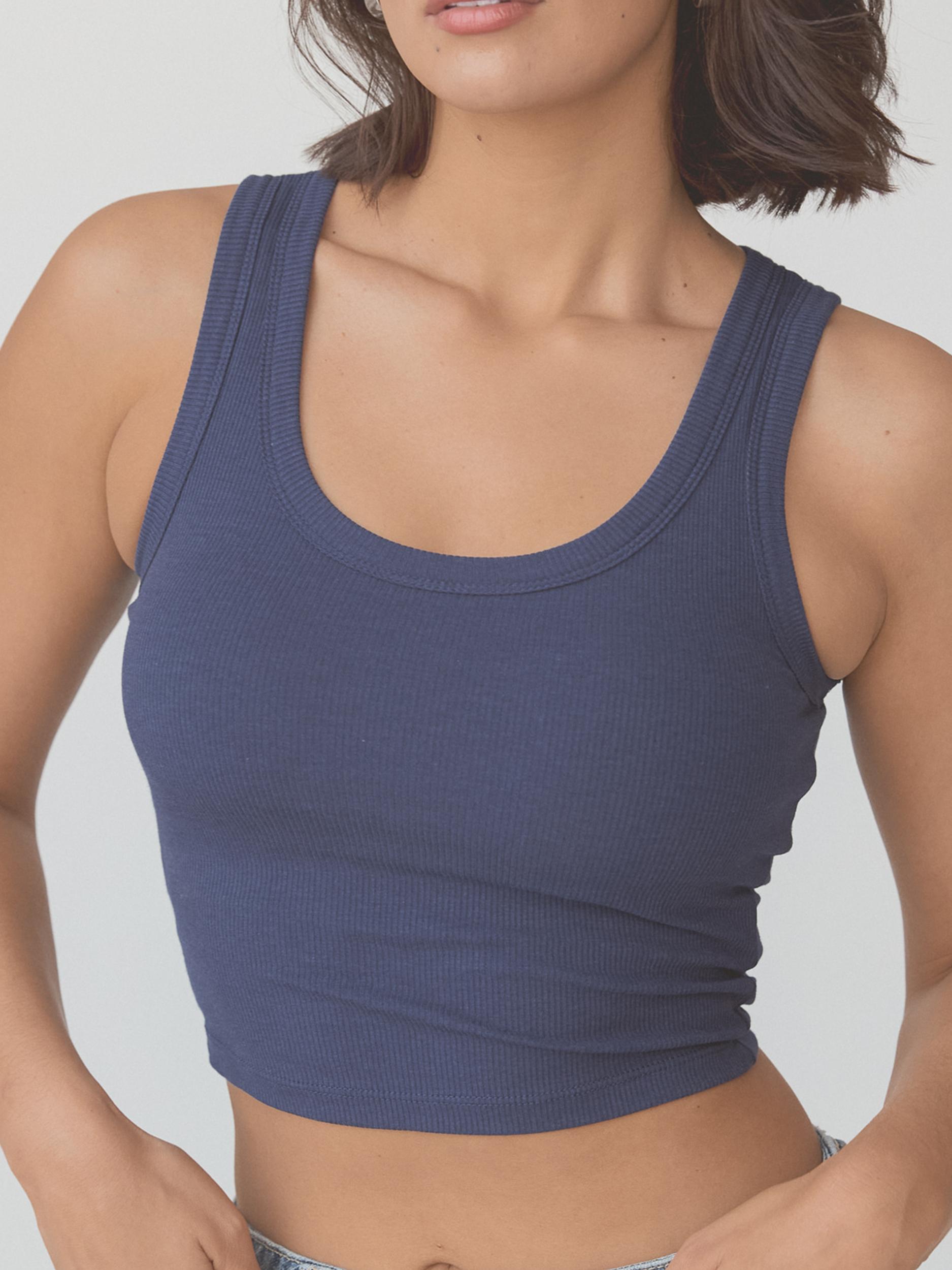 Bamboo Scoop Neck Brami Tank (Crop) Product Image