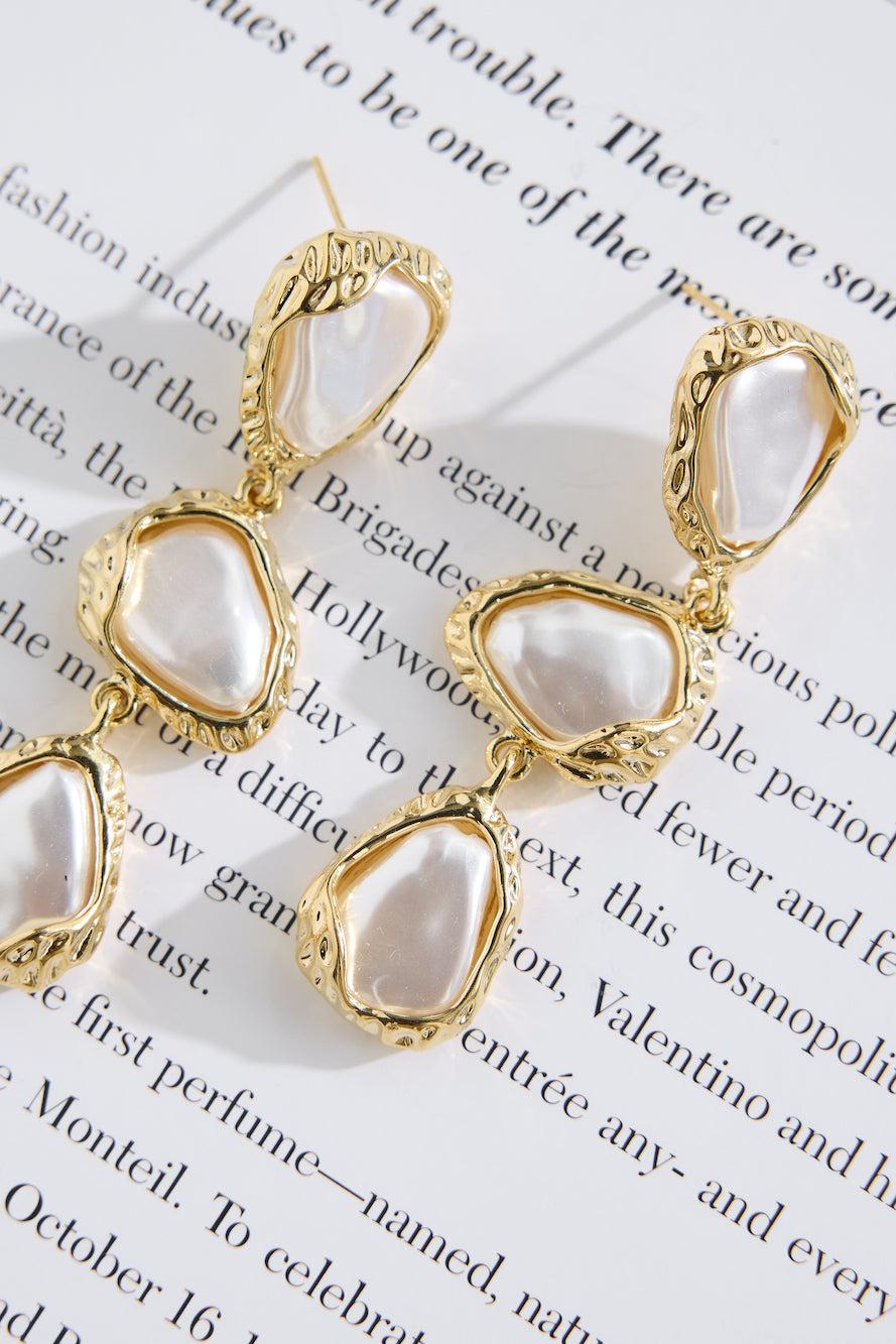 18k Gold Plated Liquid Love Earrings Gold Product Image