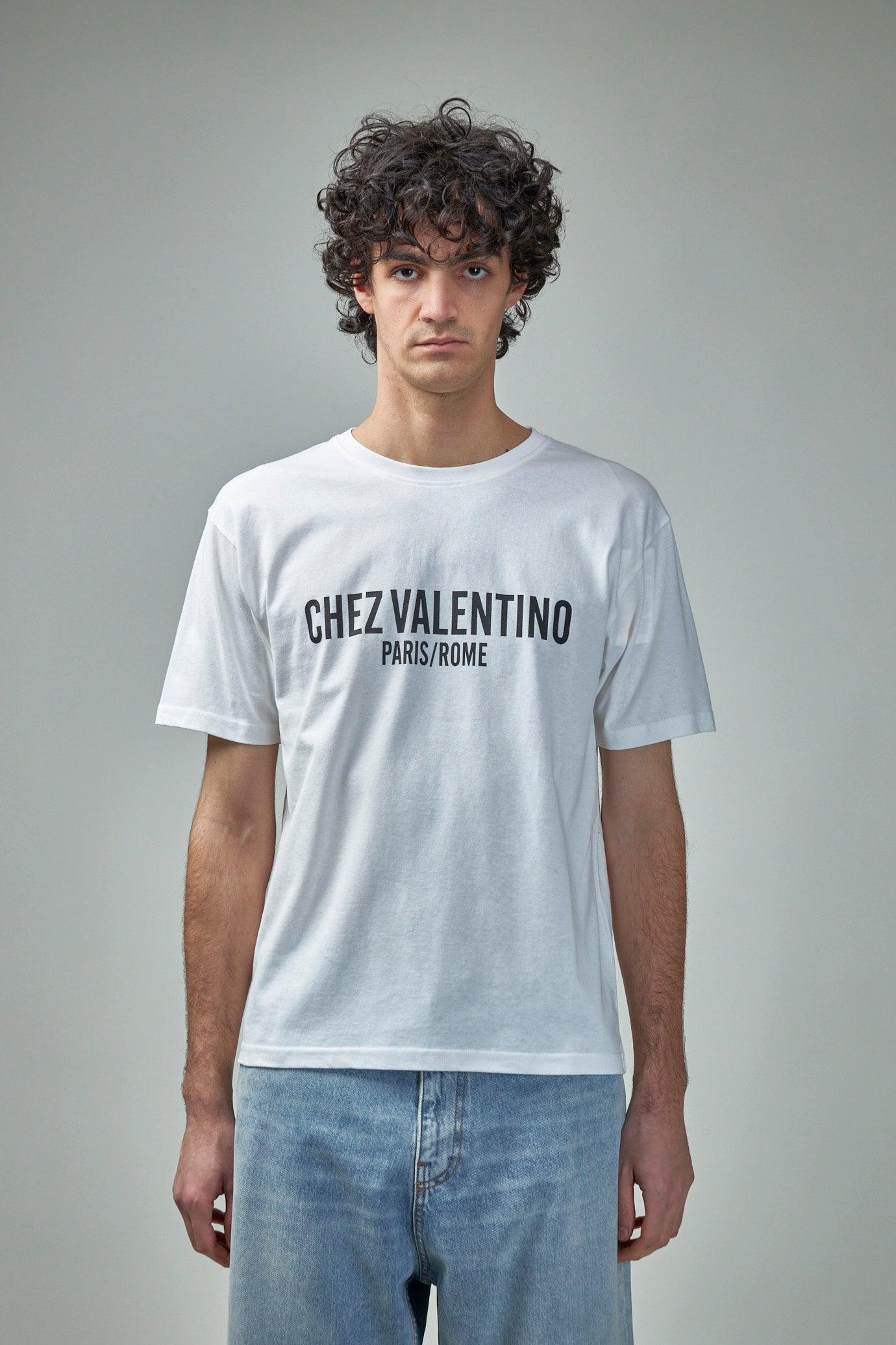 VALENTINO Cotton Crew Neck T-shirt With Graphic Print In White Product Image