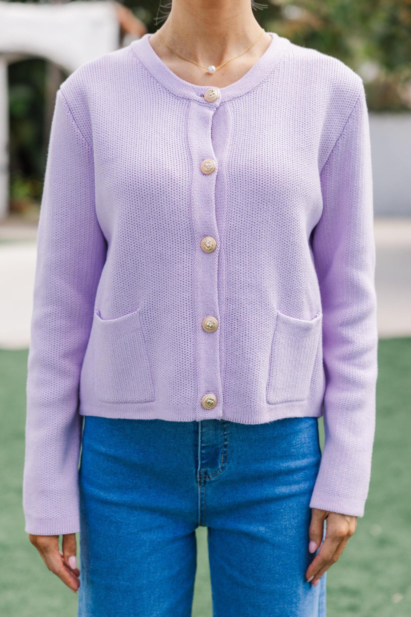 Ready To Go Lavender Purple Cardigan Female Product Image