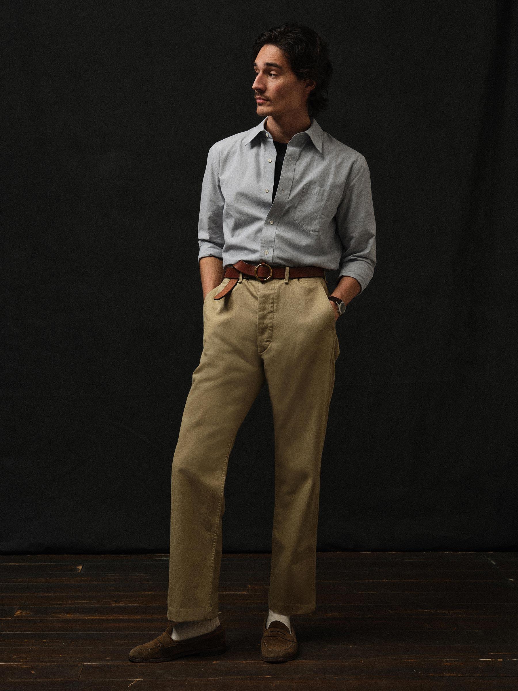 Uniform Khaki Paperback Twill Full Saddle Chino Product Image