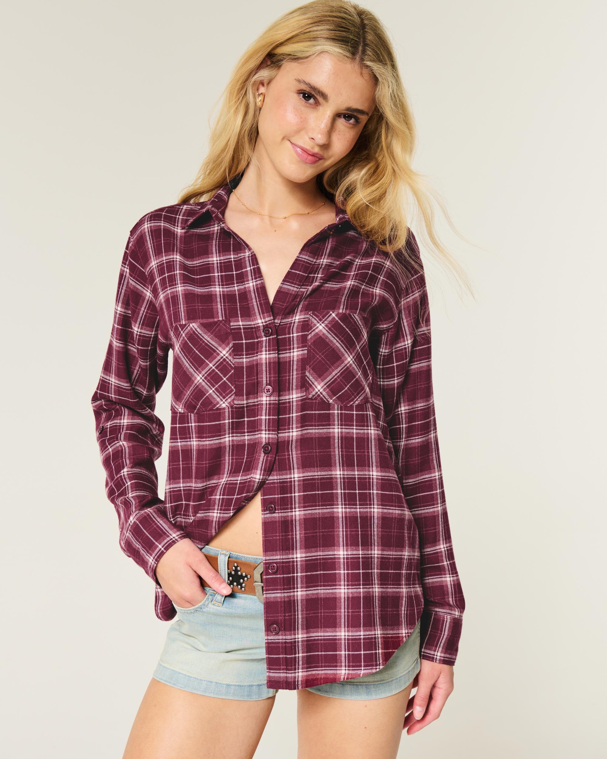 Oversized Flannel Shirt Product Image