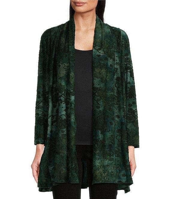 Carolee Knit Tie-Dye Open 3/4 Sleeve Cardigan Product Image