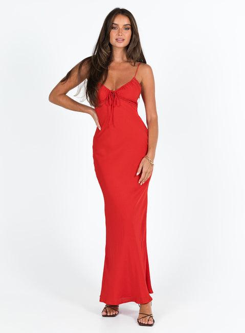 Emily Maxi Dress Red Product Image