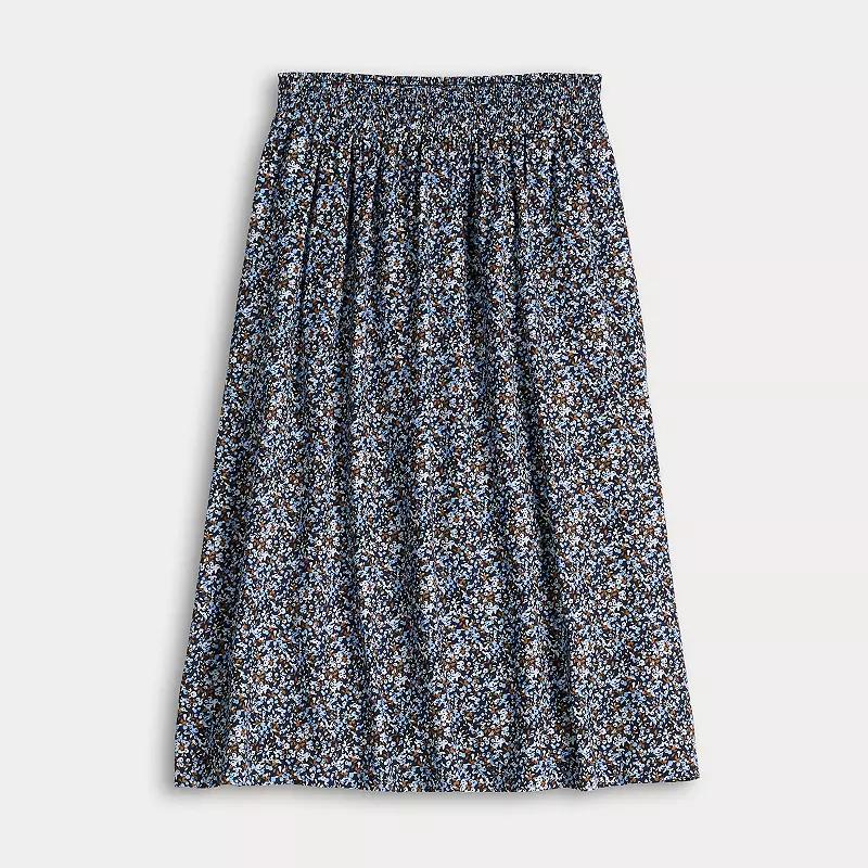 Women's Croft & Barrow® Elastic Waist Midi Skirt,  Product Image