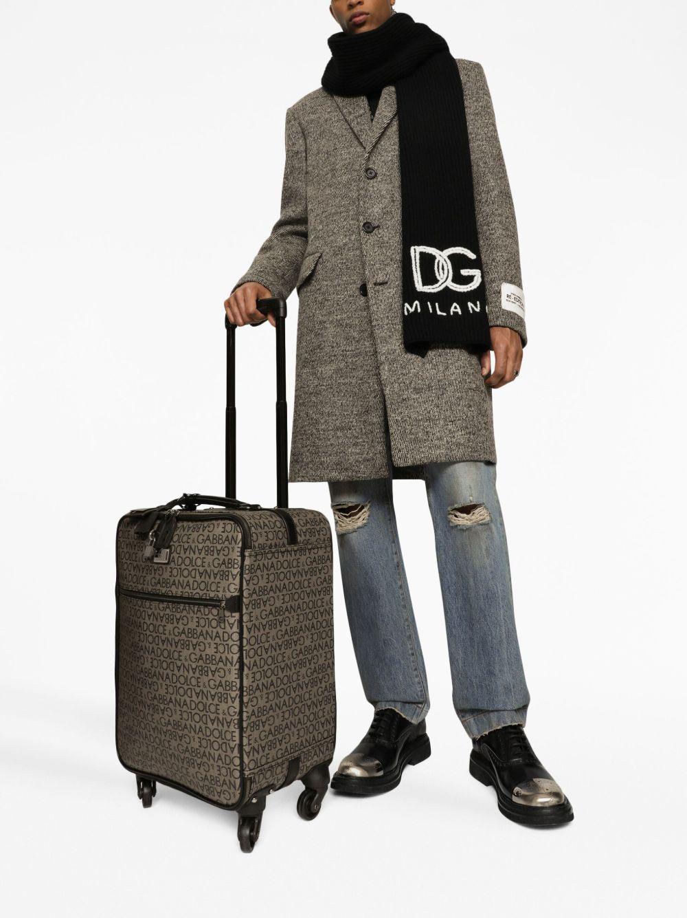 logo jacquard zipped luggage Product Image