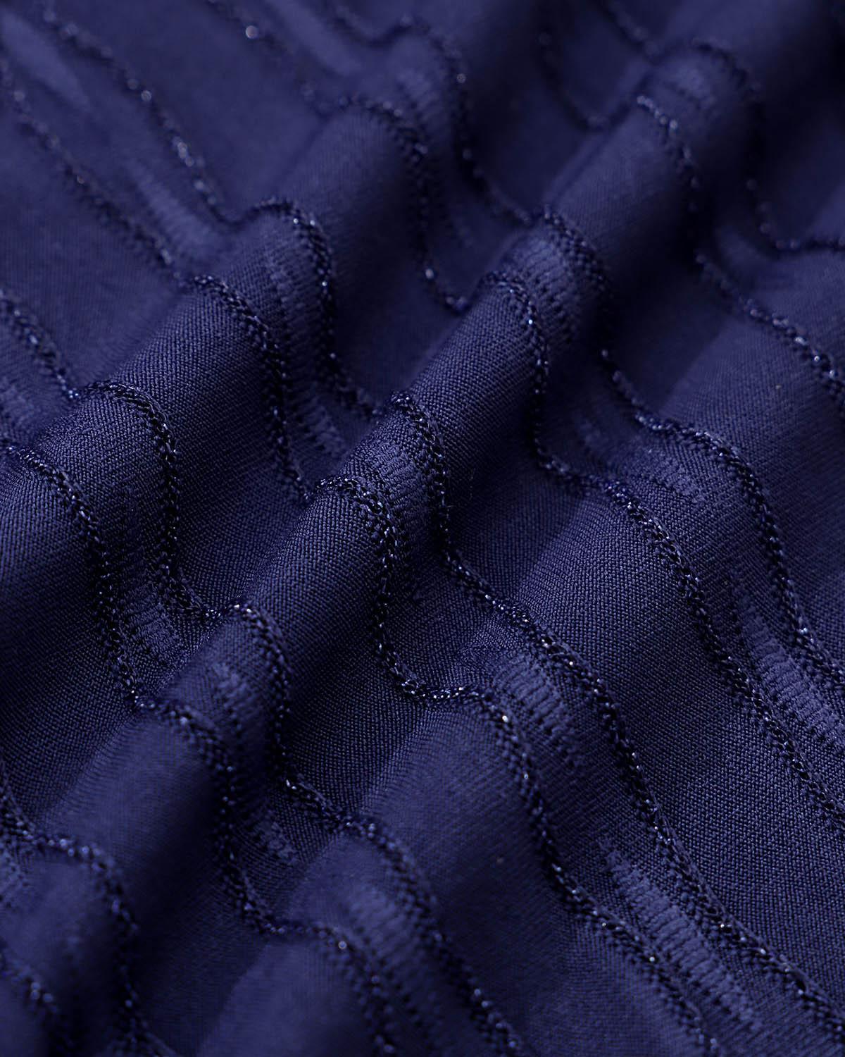 Blue Textured Tie Front One-Piece Swimsuit Product Image